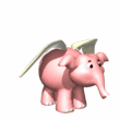 pink elephant flying md wht