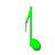 green eighth note md wht